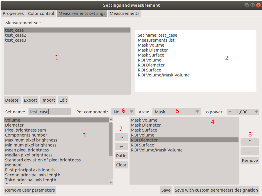 View on widget for prepare measurement set