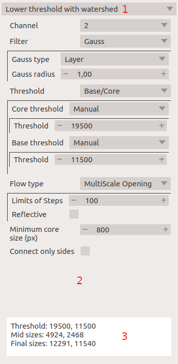 Algorithm settings